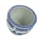 Hello Honey® 12.25" Blue & White Hand-Painted Stoneware Planter